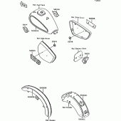 Схема вузла: Decals(green/blue) для Kawasaki VN1500 VN-15