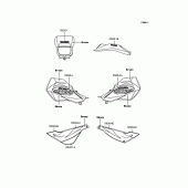 Схема вузла: Наклейки (Ebony/Green; KL250-H5) для Kawasaki KL250 KL250 Super Sherpa