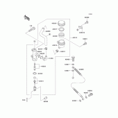 Схема узла: Задний тормозной цилиндр для Kawasaki ZG1000 1000GTR