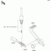 Схема вузла: Лапка гальма для Kawasaki ZX600 Ninja ZX-6RR