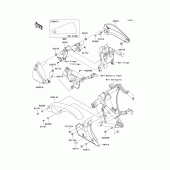 Схема узла: Задние боковые обтекатели & Защита цепи для Kawasaki VN2000 Vulcan 2000 Limited