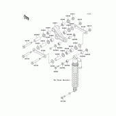Схема вузла: Задня підвіска для Kawasaki KX500