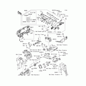 Схема узла: Электрооборудование для Kawasaki ZX600 Ninja ZX-6RR