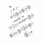 Схема узла: Трансмиссия для Kawasaki KL250 KLR250