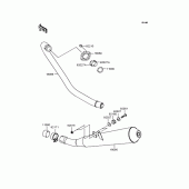 Схема вузла: Вихлопна система для Kawasaki BJ250 250TR