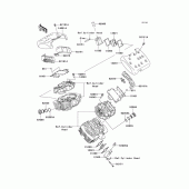 Схема вузла: Клапанна кришка для Kawasaki VN1600 Vulcan 1600 Nomad