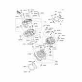 Схема узла: Головка цилиндра для Kawasaki VN1500 Vulcan 1500 Classic