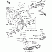 Схема узла: Крепление двигателя для Kawasaki ZX636 Ninja ZX-6R