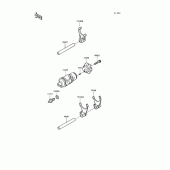 Схема вузла: Gear change drum/shift fork(s) для Kawasaki KL650 KLR650
