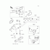 Схема вузла: Кермо & Пульт управління рульовим для Kawasaki VN2000 Vulcan 2000 Classic LT