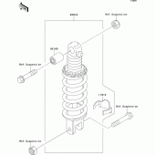 Схема узла: Амортизатор(ы) для Kawasaki ZX1100 ZZ-R1100
