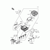 Схема узла: Воздушный фильтр для Kawasaki ZX636 Ninja ZX-6R 30th Anniversary Edition