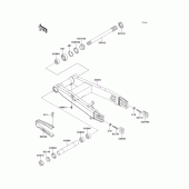 Схема вузла: Задній важіль (маятник) для Kawasaki ZX900 Ninja ZX-9R