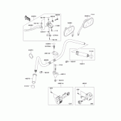 Схема вузла: Кермо & Пульт управління кермовим для Kawasaki VN800 Vulcan 800