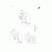 Схема вузла: Пульт управління рульовий для Kawasaki KLV1000