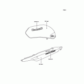 Схема узла: Наклейки (Серебро ZR750-H3/H4) для Kawasaki ZR750 ZR-7S