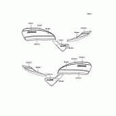 Схема вузла: Наклейки ( Green; ZR400-G7) для Kawasaki ZR400 Zephyr X