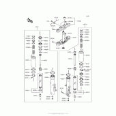 Схема вузла: Вилка передньої осі для Kawasaki VN1700 Vulcan 1700 Voyager ABS