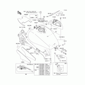 Схема узла: Fuel tank(1/3)(vn1500-p2) для Kawasaki VN1500 Vulcan 1500 Mean Streak