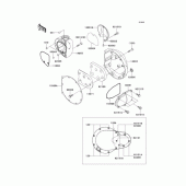 Схема вузла: Right engine cover для Kawasaki EJ650 W650