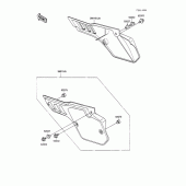 Схема узла: Side covers для Kawasaki KX100