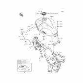 Схема вузла: Паливний бак для Kawasaki EX250 Ninja 250