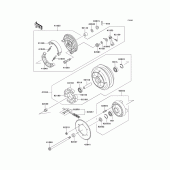 Схема вузла: Заднє колесо & Привідний ланцюг для Kawasaki EN500 Vulcan 500 LTD