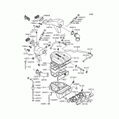 Схема вузла: Повітряний фільтр Kawasaki ZX400 ZZR400