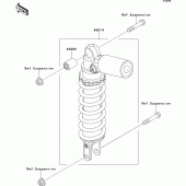 Схема узла: Амортизатор(ы) для Kawasaki ZX600 Ninja ZX-6R