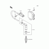 Схема вузла: Котушка запалювання для Kawasaki BN125 Eliminator
