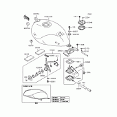 Схема узла: Топливный бак для Kawasaki ZR250 Balius-II