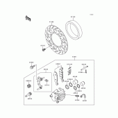 Схема узла: Передний тормоз для Kawasaki KL650 KLR650