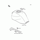 Схема вузла: Інформаційні наклейки для Kawasaki ZR1200 ZRX1200 DAEG
