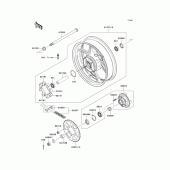 Схема вузла: Ступиця заднього колеса для Kawasaki EX650 Ninja 650 ABS
