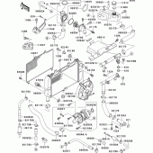 Схема вузла: Радіатор (1/3) для Kawasaki ZX600 ZZ-R600