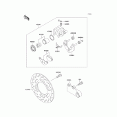 Схема узла: Задний тормоз для Kawasaki EX250 ZZR250