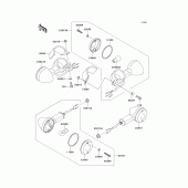 Схема вузла: Поворотники для Kawasaki EN500 Vulcan 500 LTD