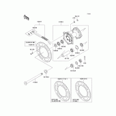 Схема узла: Ступица заднего колеса для Kawasaki KX450 KX450F