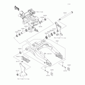 Схема узла: Задний рычаг (Маятник) для Kawasaki EX400 Ninja 400R