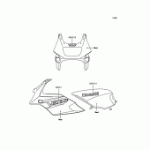 Схема вузла: Наклейки (EX400-B1) для Kawasaki EX400 EX-4