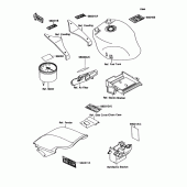 Схема узла: Информационные наклейки для Kawasaki ZX750 Ninja ZX-7