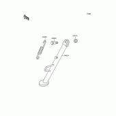 Схема узла: Подставка (s) для Kawasaki KLE500