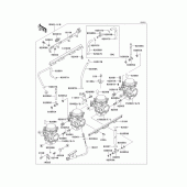 Схема вузла: Карбюратор(1/2) для Kawasaki ZG1000 Concours