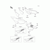 Схема узла: Side covers/chain cover(kle500-a3) для Kawasaki KLE500