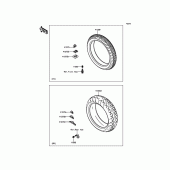 Схема узла: Шины для Kawasaki VN900 Vulcan 900 Custom