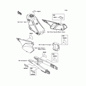 Схема узла: Информационные наклейки для Kawasaki KLX250 KLX250