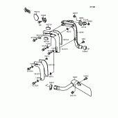 Схема вузла: Вихлопна система для Kawasaki EL250 Eliminator 250SE