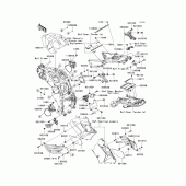 Схема вузла: Frame fittings(1/2) для Kawasaki ZX1400 Ninja ZX-14