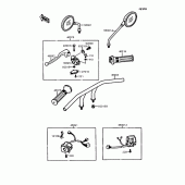 Схема вузла: Кермо для Kawasaki EL250 Eliminator 250LX