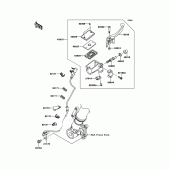 Схема узла: Передний тормозной цилиндр для Kawasaki KLZ1000 Versys 1000